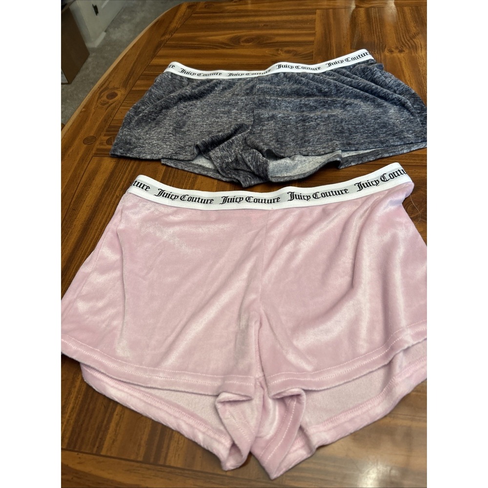 juicy couture Medium Pink Gray Velour Sleepwear Shorts